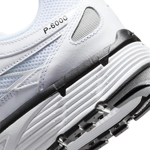 Nike P-6000 White Metallic Silver Black